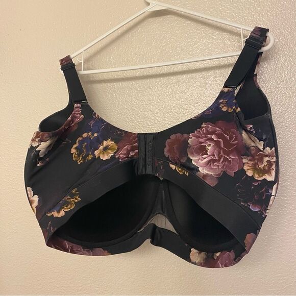 Cacique Lane Bryant plus size Lightly Lined Full Coverage t-shirt bra floral 42K - Picture 3 of 10